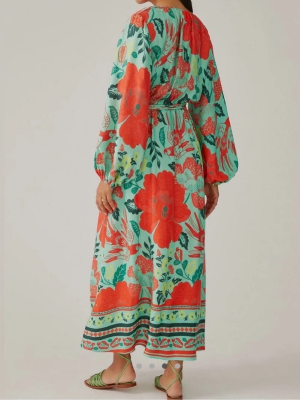 FARM Rio poppy print Maxi Dress NWT - Picture 2 of 14
